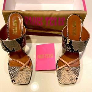 Paris Texas Snake skin sandals